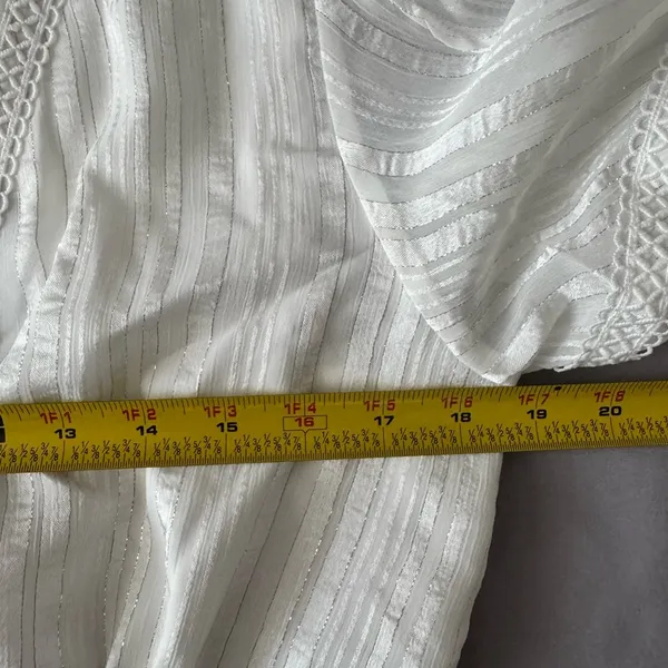 Lulus Adorable Essence White Striped Puff Sleeve Mini Dress XL Nwt - Image 7