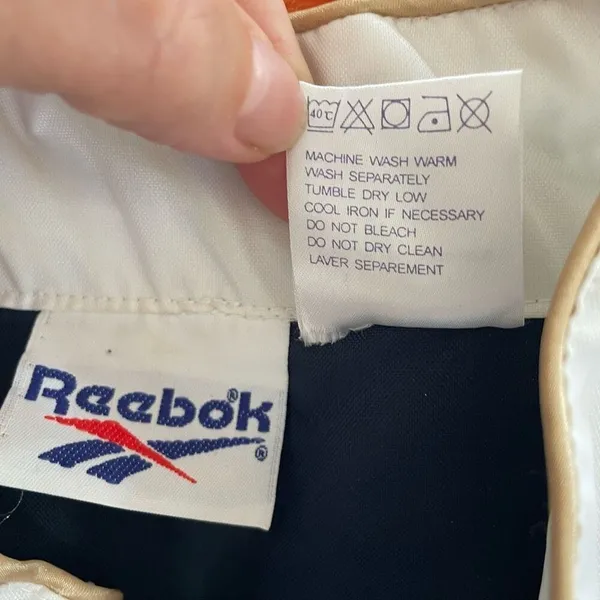 Vintage 90s Reebok Navy Blue Full Zip Vest Streetwear Unisex M - Image 10