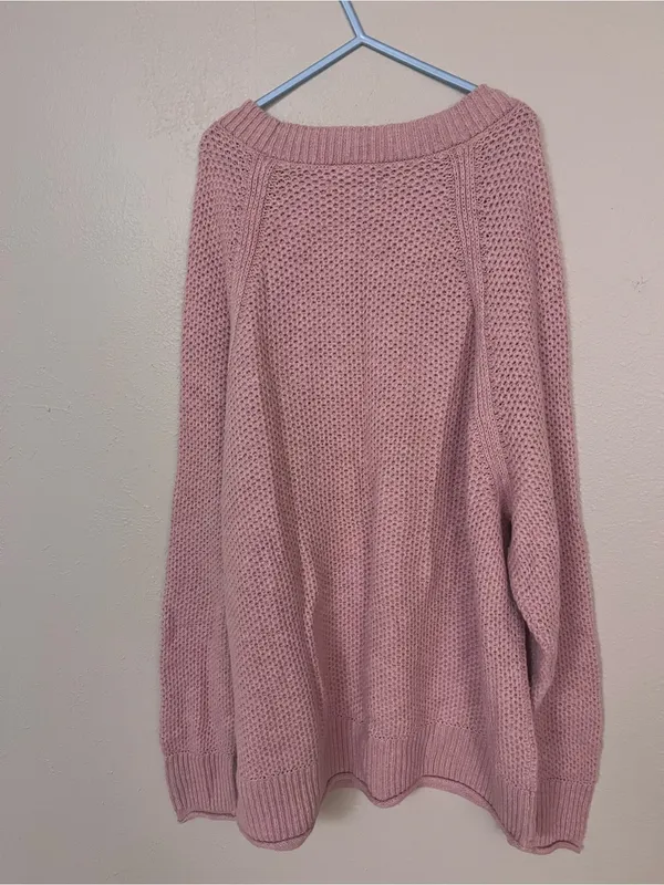 Women’s Dusty Rose Sonoma Goods for Life textured crewneck pullover sweater|m - Image 4