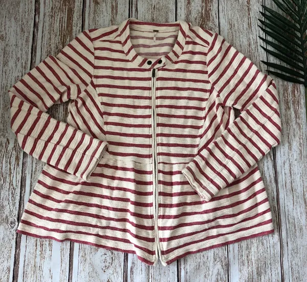 Peplum Striped Jacket Large - Image 2