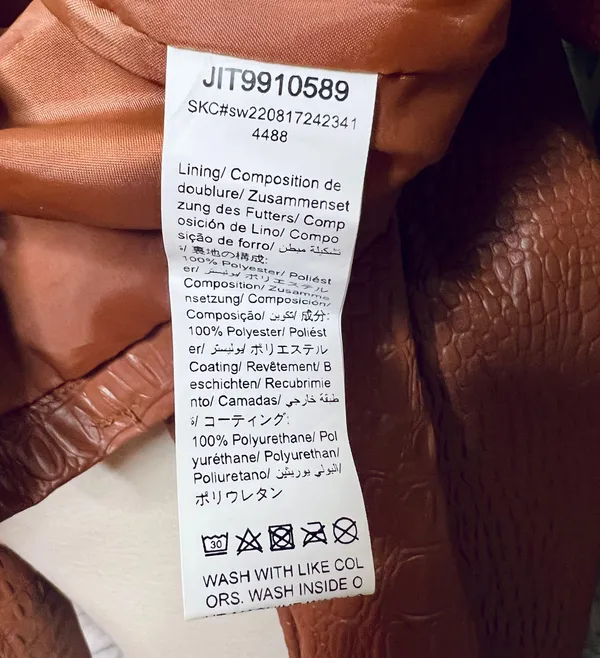 NEW Crocodile Moto Jacket Brown - Image 10