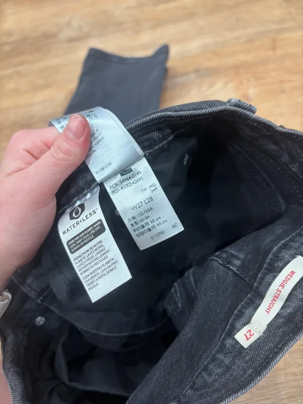Black Levi’s Wedgie Straight Jeans - Image 5