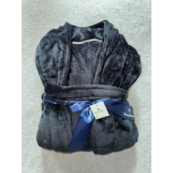 Tommy Bahama Men's Bath Robe Pockets Navy Blue Size‎ M/L NWT - Image 3