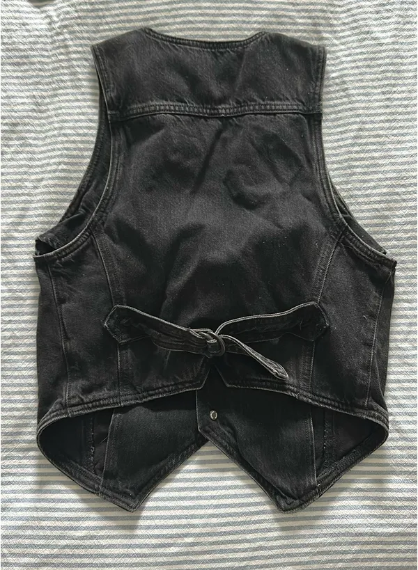 American Eagle Black Denim Top - Image 3