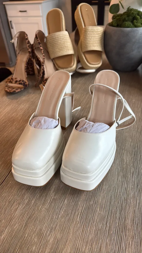 White Princess Polly heels - Image 5