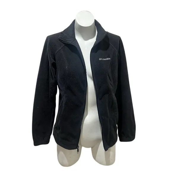 Columbia Women's Black Fleece Jacket Size M Full Zip Casual - Image 6