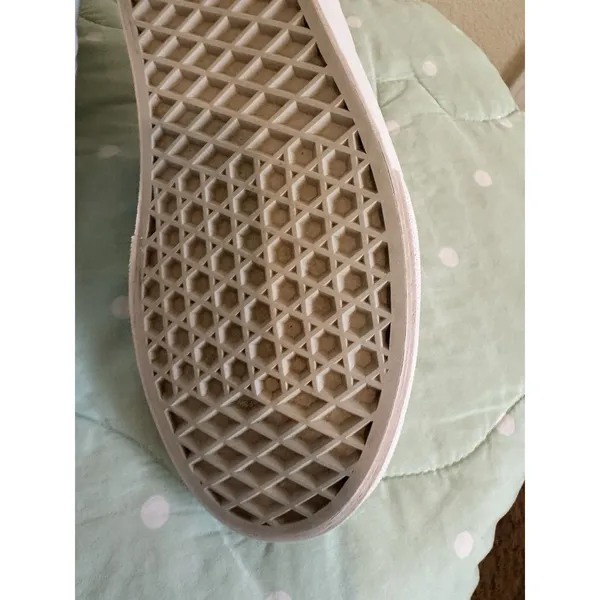 Vans Classic Slip-On Womens White Canvas Sneakers US 7.5 EU 38 Round Toe - Image 15