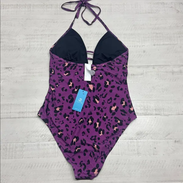 Cupshe Alegría Leopard Print Halter Ruched One Piece Swimsuit - Image 7