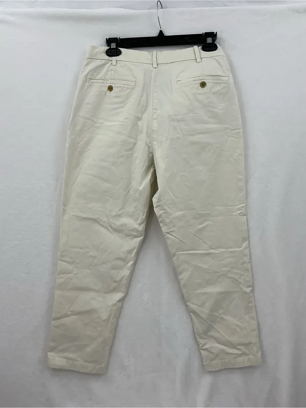 96% cotton Uniqlo Cropped Drawstring Chino Pants in Beige 1190 - Image 6