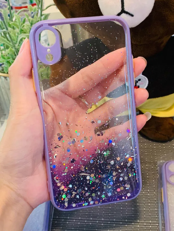 iPhone XR Clear Glitter Case - Image 3