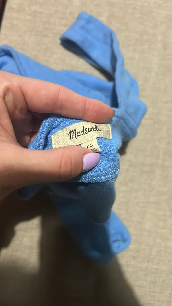 Madewell Blue Cropped Tank - Image 3