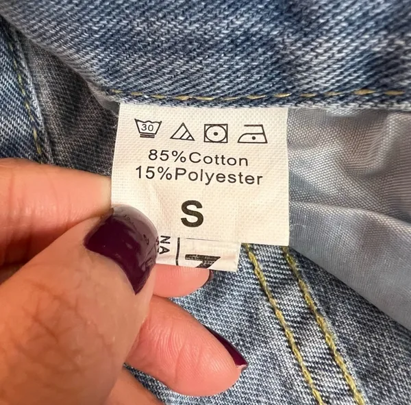 Blue Denim Mini Skirt High Waisted Y2K Skirt Size Small - Image 4