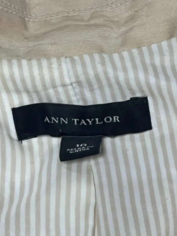 Ann Taylor Tan Tailored Blazer SZ 10 Office Siren Old Money Preppy - Image 4