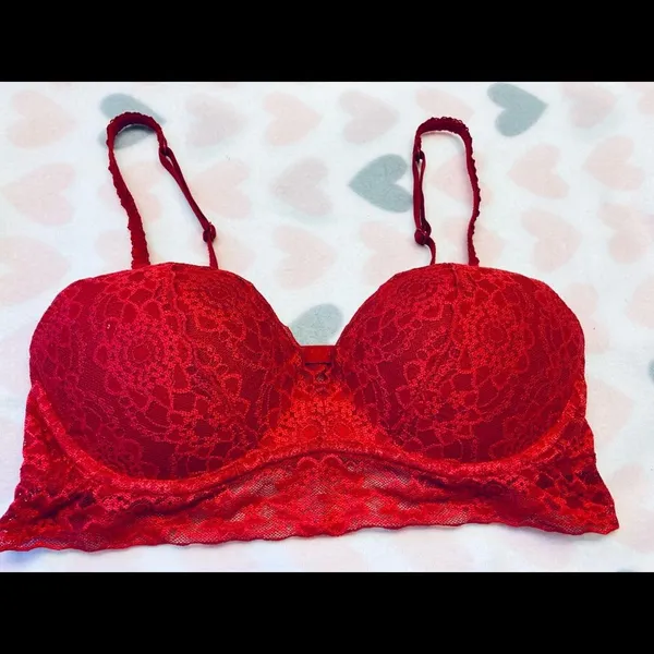 Victoria’s Secret Pink ‎ Bra Size Medium (A-C) Red - Image 3