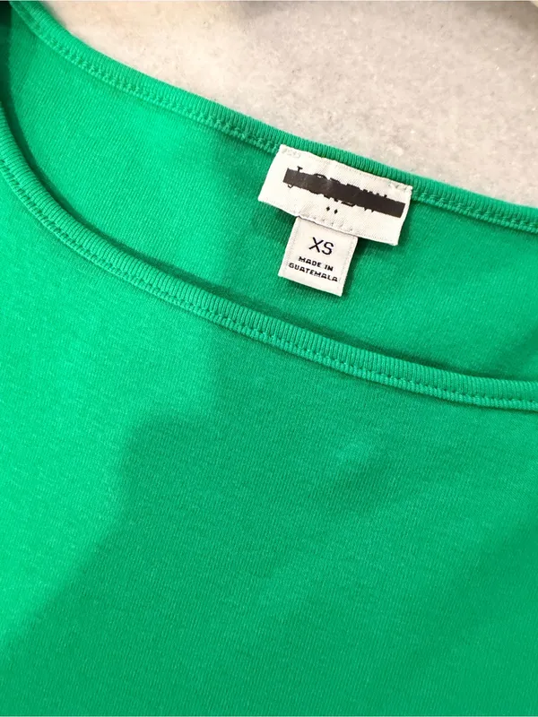 NWOT J. Crew Size XS Mid Weight Boat Neck Kelly Green Knit Cotton Tank Top - Image 7