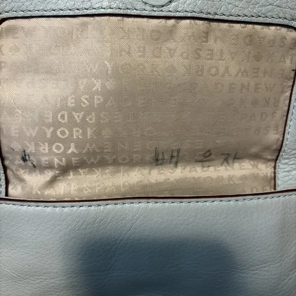 Kate‎ Spade Crossbody Bag Pebbled Leather Gray Zipper Flap Small Preppy Chic - Image 8