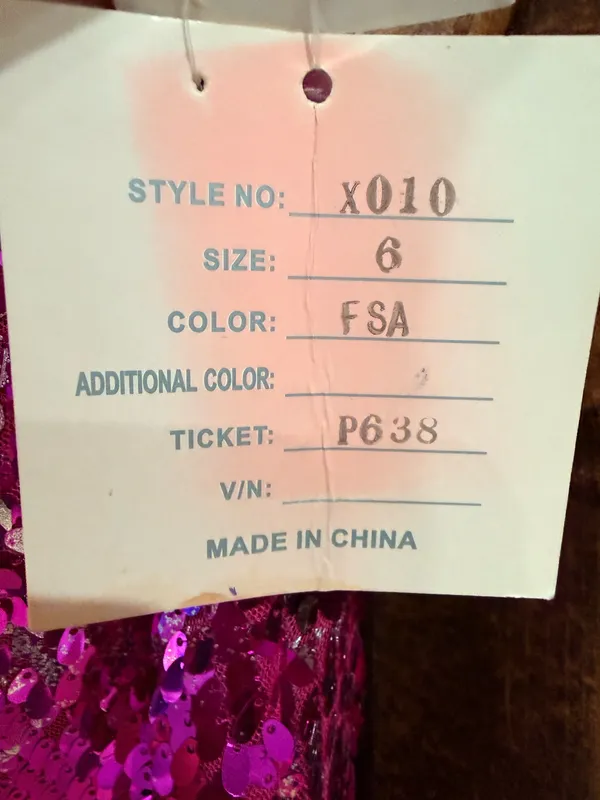 Blush Prom Sequin Pink Dress strapless - Image 4
