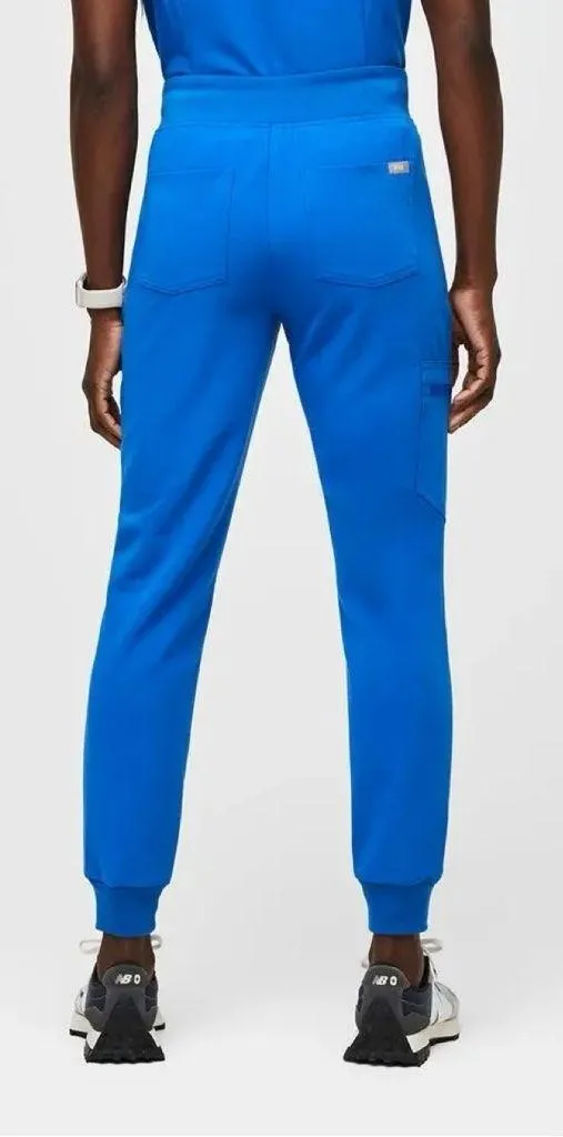 Figs Women’s High Waisted Zamora Jogger Scrub Pants Pull On in Royal Blue MT - Image 2