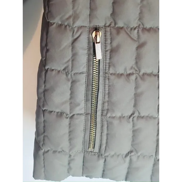 J.Crew Women's Olive Green Down Puffer Jacket Quilted Coat Size M - Image 6