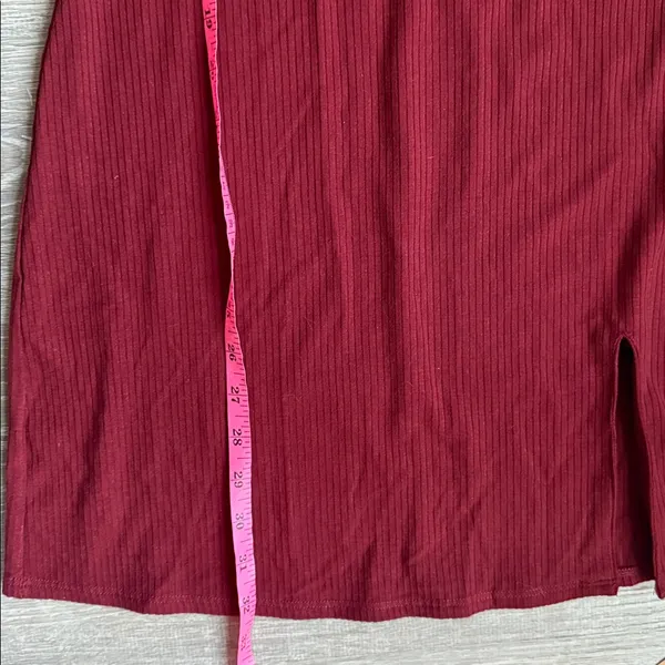 NEW REFORMATION Skylar Knit Mini Dress - Chianti Small - Image 6