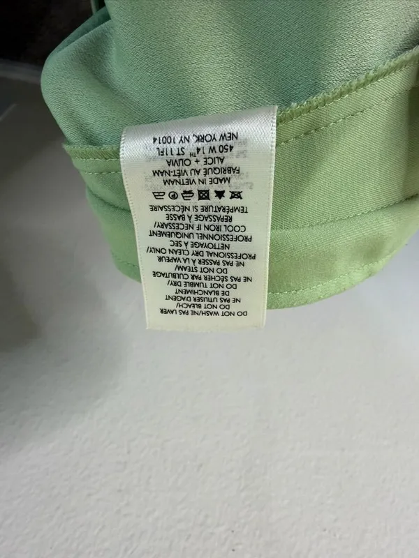 Alice + Olivia Deanna High Waisted Bootcut Trouser Pants in Seafoam Green Size 6 - Image 8