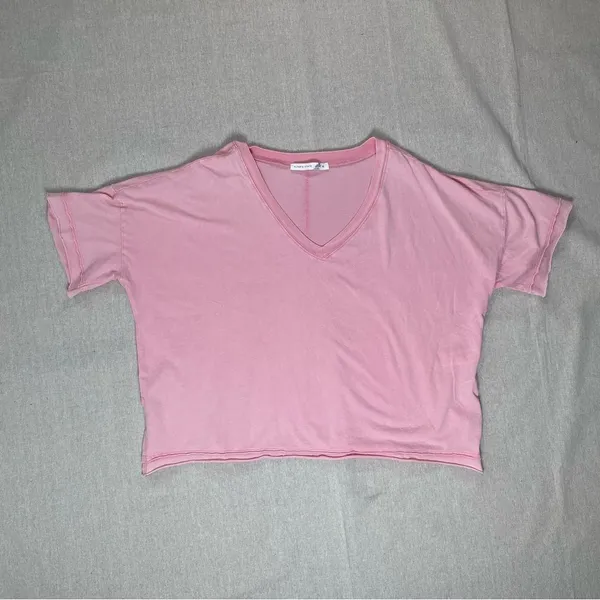 Altar’d State | NWOT Pink Amelia Oversized Cropped Tee | Medium - Image 2