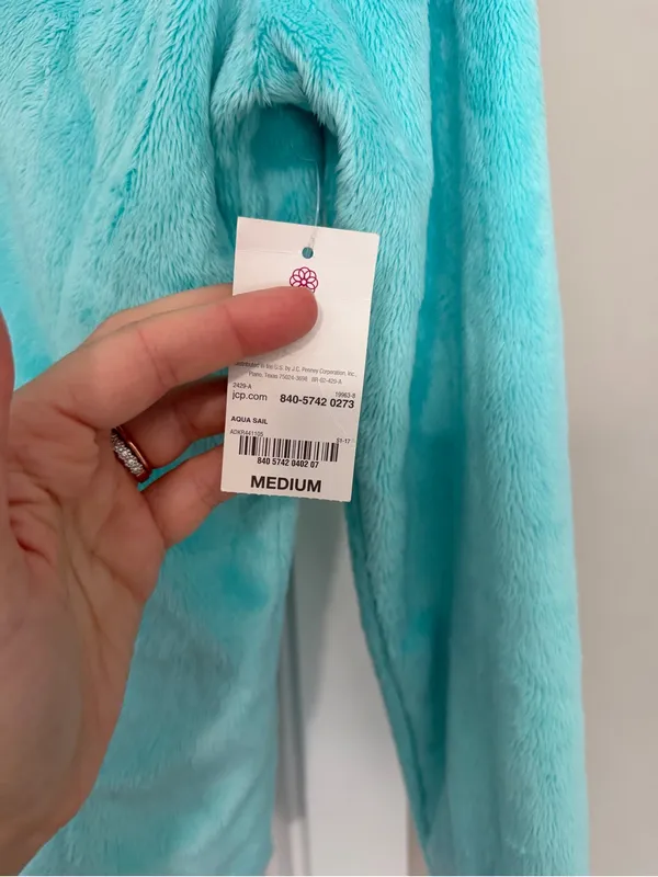 made for life Aqua Plush Full-Zip Teddy Jacket - Image 2