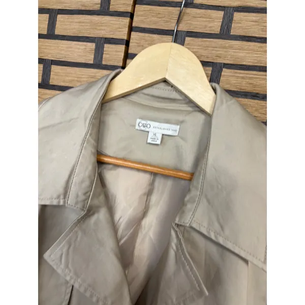 Cato Tan Trench Jacket Size XL‎ - Image 7