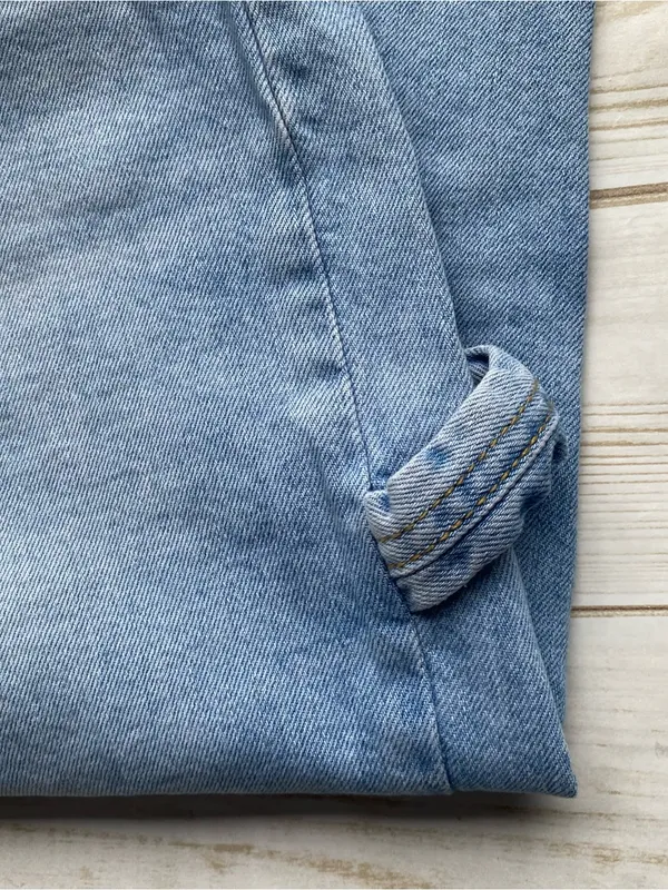 Universal Thread highest rise wide leg denim cropped carpenter jeans light wash - Image 6