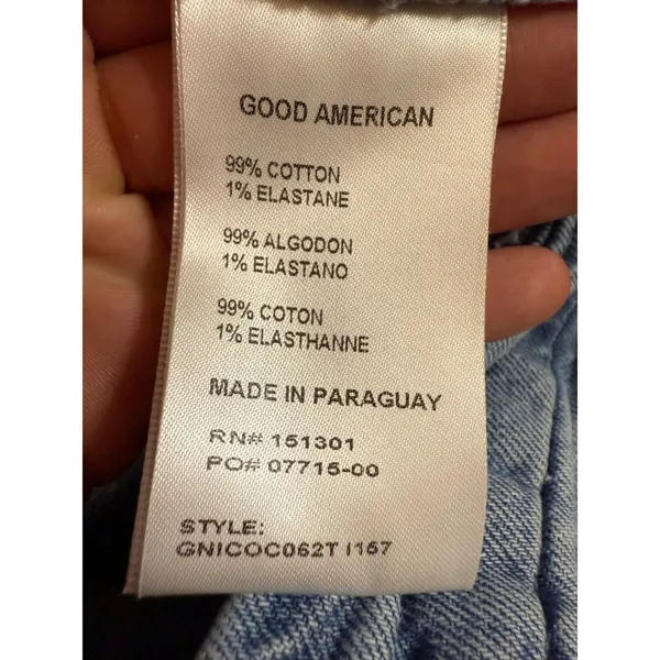 Good American High Rise Distressed Straight Leg Jeans sz‎ 8 - Image 5