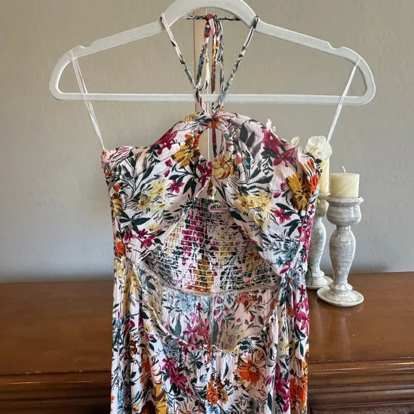 Anthropologie Maronie Floral Front Cutout Jumpsuit Size S NWT - Image 2
