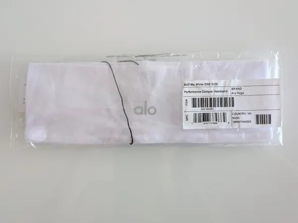 Alo Yoga Performance Conquer Headband White One Size Unisex Yoga A0518U NWT - Image 5