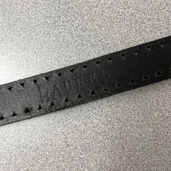 Lauren Ralph Lauren LRL Leather Belt Womens Small Black Silver Buckle Cut Out - Image 8