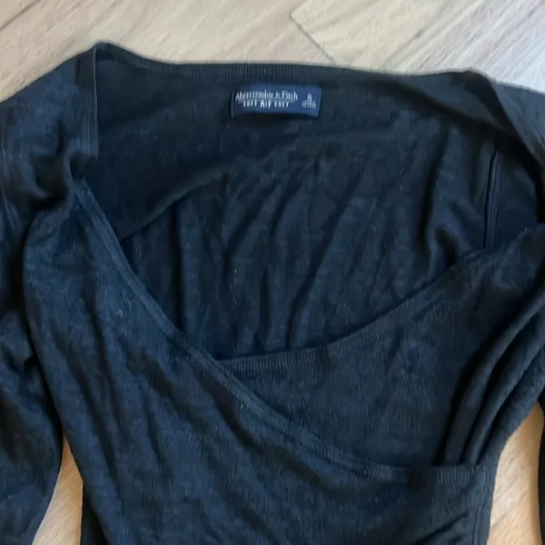 Abercrombie and fitch thong black long sleeve bodysuit “soft cozy” line sz small - Image 2