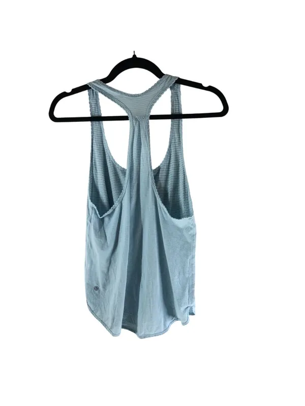 Lululemon 105 F Singlet Tank Top Striped Blue 6? - Image 2