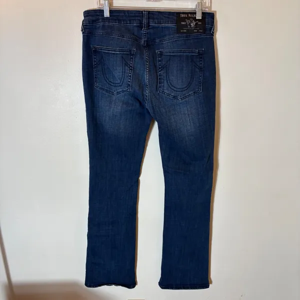 True‎ Religion Becca Mid Rise Bootcut Jeans Dark Wash Indigo Size 31 - Image 4