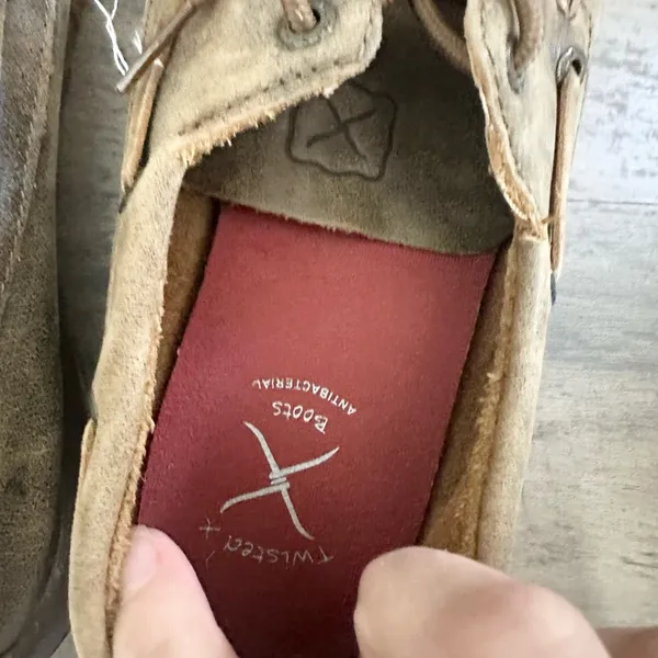 Twisted X WDM0003 Brown Leather Moc Driving Boat Casual Shoes Womans Size 7.5 - Image 5