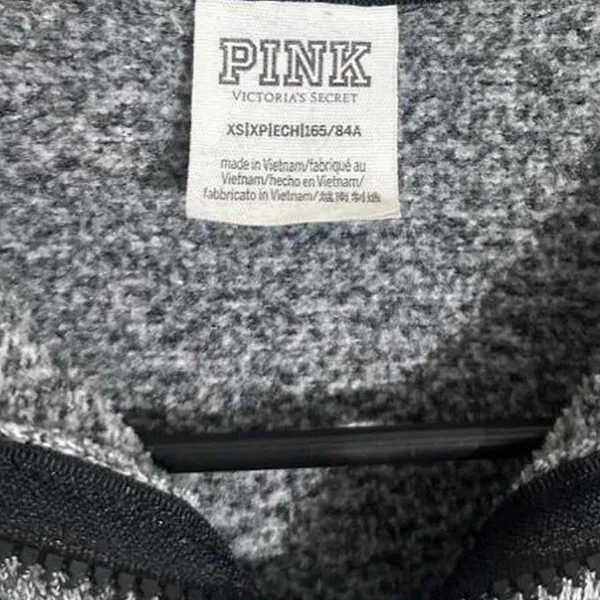 Women’s Victoria’s Secret PINK Quarter Zip Pullover Grey XS‎ - Image 4