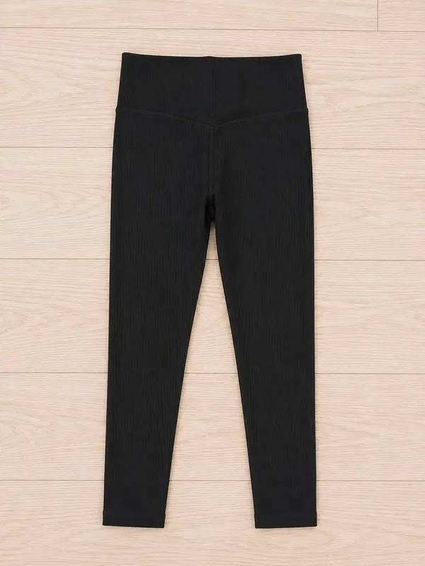 Halara Women's Ribbed High Waist Leggings Black Sz XS NWT - Image 2