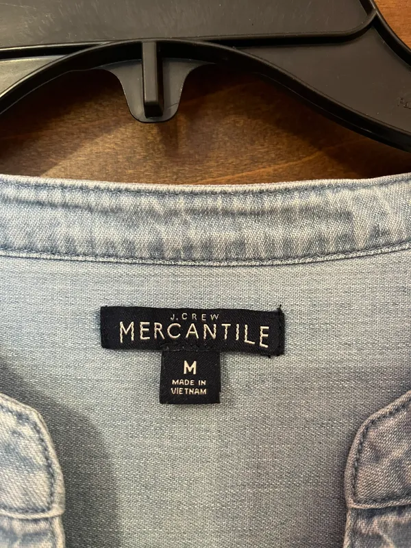 J Crew denim like top blouse - Image 2
