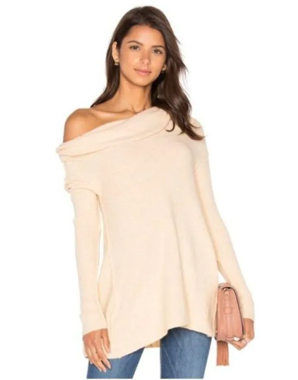 FREE PEOPLE - Strawberry Fields Cream Sweater - Image 3