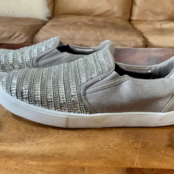 Stuart Weitzman Rhinestone Slip On Shoes - Image 4