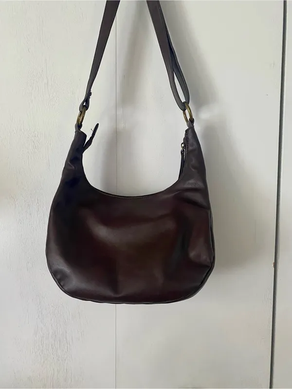 Frye & Co. Brown Faux Leather Hobo Bag - Image 2