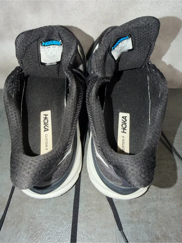 Hoka One One Clifton 9 Women’s Black / White Running Shoes 1127896 Size 9.5B - Image 3