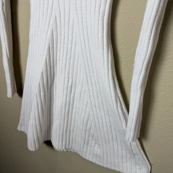 HOLLISTER Cream Sweater Dress Skater Fit and Flare Size Small - Image 5
