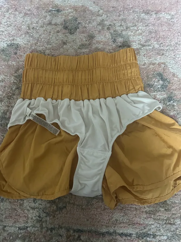 Yellow gold free people movement shorts - Image 6