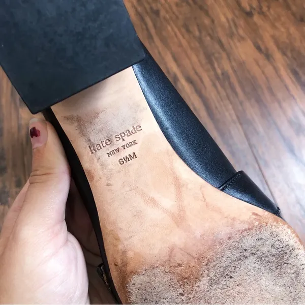 Kate Spade • Alia Buckle Leather Mule Loafers black block heel pump chunky - Image 13
