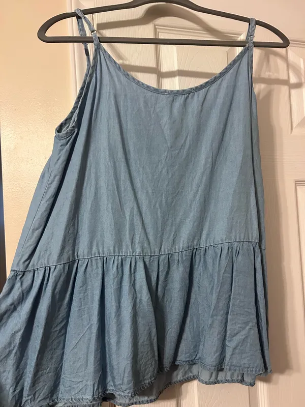 Mine Blue Denim Tank Yop Size L - Image 2
