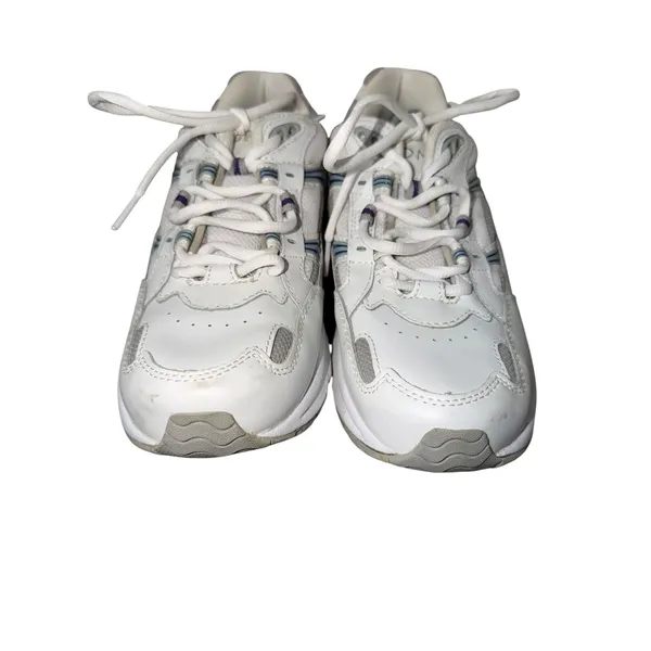 Vionic Walker Classic Womens White Purple Leather Walking Shoes Size 8 - Image 4
