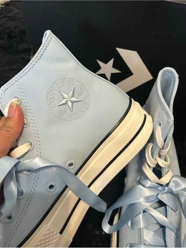 CONVERSE Ctas Lift Hi top blue lace up shoes sneakers women’s 9 new in box - Image 6